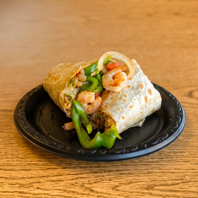 Shrimp Fajita Burrito.